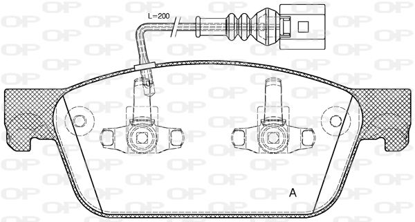 OPEN PARTS Комплект тормозных колодок, дисковый тормоз BPA1440.01